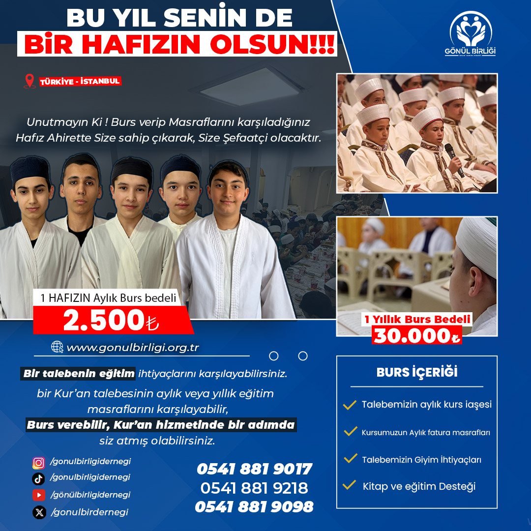 Aylık Hafızlık Bursu